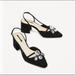 Zara Shoes | Nwot Zara Black Jeweled Close Toe Heel Pump | Color: Black | Size: 8