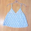 Anthropologie Tops | Anthropology Baby Blue Beaded Tank Top/Camisole | Color: Blue/White | Size: 0