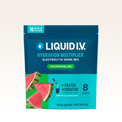 Liquid I.V.® Watermelon Powdered Hydration Multiplier® (16 pack) - Powdered Electrolyte Drink Mix Packets