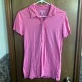 Lilly Pulitzer Tops | Lilly Pulitzer Pink Ruffle Polo Top, Large | Color: Pink | Size: L