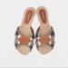 Burberry Shoes | Burberry Plaid Checkered Sandals Shoes 39 9 | Color: Black/Tan | Size: 9