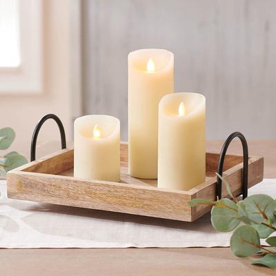 Flicker Flame Battery-Operated Candle - 3" X 8" - Grandin Road