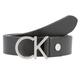 CALVIN KLEIN - CK Logo Gürtel Leder Schwarz Damen