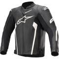 Alpinestars Faster V2 Giacca moto in pelle, nero-bianco, dimensione 54