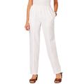 Plus Size Women's Complete Cotton Seamed Jean by Roaman's in White Denim (Size 26 W) 100% Cotton Elastic Waist Denim