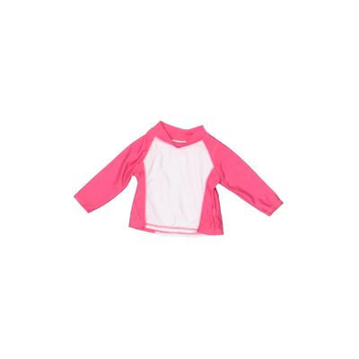 Rash Guard: Pink Solid Sporting & Activewear - Kids Girl's Size Medium