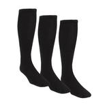 Men's Big & Tall Diabetic Over-the-Calf Extra Wide Socks 3-Pack by KingSize in Black (Size XL)