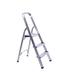 WFX Utility™ Jarrow Folding 3-Step Ladder w/ Hand Grip & Aluminium Steps, 330-Pound Weight Capacity Aluminum in Gray | 15.4 W x 45.3 D in | Wayfair