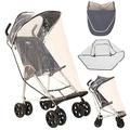 MobiQuip XL Pushchair All Weather Accessories Pack, Sun Hood with Vision Panel and Protective Rain Cover, Easy Clip On Fit, to Cordinate with MobiQuip Blue XL Stroller (Sold Separately)