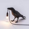 ObestChoose Desk Birds Lamps, Resin Crow Bird Wall Lamp Table lamp Nordic Style Crow Design LED Table Lamp Modern Art Decor Lights for Bedroom Bedside Living Room Wall Sconce Light