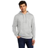 District DT6100 V.I.T. Fleece Hoodie in Light Heather Grey size XL | Cotton/Polyester Blend