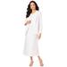 Plus Size Women's Pleated Jacket Dress by Roaman's in White (Size 20 W)