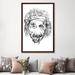 East Urban Home Albert Einstein by Octavian Mielu - Painting Print Canvas/Metal in Gray | 60 H x 40 W x 1.5 D in | Wayfair