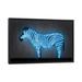 East Urban Home Zebra by Octavian Mielu - Graphic Art Print Canvas/Metal in Blue/Gray | 40 H x 60 W x 1.5 D in | Wayfair