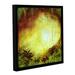 Millwood Pines 'Heavenly Forest' - Painting Print on Canvas in Green/Red/Yellow | 14 H x 14 W x 2 D in | Wayfair 563428A17B974A03955021B4BE0D1F5F