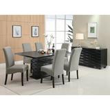 Latitude Run® Eilif 65.75" Pedestal Dining Table Wood in Black/Brown | 30 H x 66 W x 42 D in | Wayfair 88EFBBF9652547A9A8CDDFA526786E64