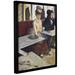 Fleur De Lis Living The Absinthe - Floater Frame Painting Print on Canvas Metal in Black/Brown | 32 H x 24 W x 2 D in | Wayfair