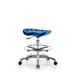 Inbox Zero Tractor Height Adjustable Lab Stool Plastic/Metal in Gray/Blue/Black | 29 H x 25 W x 25 D in | Wayfair E74DFBC7D09145078158E2E4F846D3CE