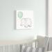 Three Posts™ Baby & Kids Abbingt Elephant Sketch Monogram Personalized Canvas Art Canvas in Green | 16 H x 16 W x 1.25 D in | Wayfair