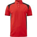 Texstar PS07 Herren Stretch Pikee Hemd mit Drei Knöpfen, Größe XL, Rot