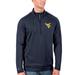 Men's Antigua Navy West Virginia Mountaineers Big & Tall Generation Quarter-Zip Pullover Jacket