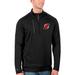 Men's Antigua Black/Charcoal New Jersey Devils Big & Tall Generation Quarter-Zip Pullover Jacket