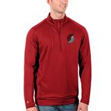 Men's Antigua Red Portland Trail Blazers Big & Tall Generation Quarter-Zip Pullover Jacket