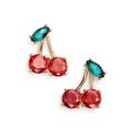 Kate Spade Jewelry | Kate Spade Ma Cherie Crystal Cherry Stud Earrings | Color: Gold/Red | Size: Os