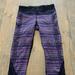 Lululemon Athletica Pants & Jumpsuits | Lululemon Purple Workout Yoga Crop Leggings Sz: 4 | Color: Black/Purple | Size: 4