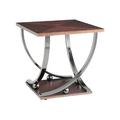 Orren Ellis Akiel Floor Shelf End Table w/ Storage Wood/Metal in Brown | 23 H x 24 W x 24 D in | Wayfair 89F76BBF2C32475998C6E7059E6834B6