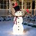 Joiedomi Cotton Snowman Lighted Display in Black/Red/White | 60 H x 48 W x 12 D in | Wayfair 30198
