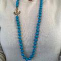 J. Crew Jewelry | Jcrew Necklace | Color: Blue/Gold | Size: Os