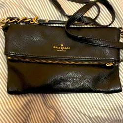 Kate Spade Bags | Kate Spade Across Body Purse With Storage Bag | Color: Black/Gold | Size: Os