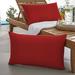 Winston Porter Alasca Knife Edge Indoor/Outdoor Throw Pillow Polyester/Polyfill/Acrylic in Red | 12 H x 18 W x 13 D in | Wayfair WF267601SP