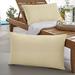 Winston Porter Alasca Knife Edge Indoor/Outdoor Throw Pillow Polyester/Polyfill/Acrylic in White/Brown | 12 H x 18 W x 13 D in | Wayfair WF996601SP