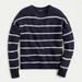 J. Crew Sweaters | J.Crew Wool Stripe Crewneck Oversized Sweater | Color: Blue/White | Size: M