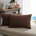 Winston Porter Alasca Knife Edge Indoor/Outdoor Throw Pillow Polyester/Polyfill/Acrylic in Brown | 13 H x 20 W x 13 D in | Wayfair WF946501SP