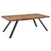Union Rustic Caren Acacia Solid Wood Dining Table Wood/Metal in Black/Brown/Gray | 80 W x 40 D in | Wayfair 4CEF9B04455D47A2AD798D599406FB1B