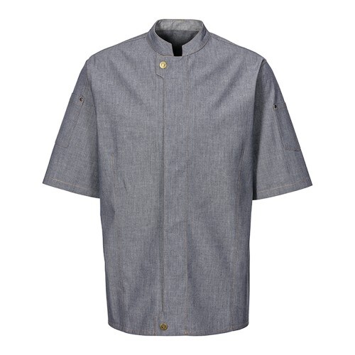 Exner 230 - Kochjacke Modern, Kurzarm, Denim, Fb. navy : navy 100% Baumwolle 269 g/m² S Image