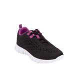 Wide Width Women's CV Sport Eddie Sneaker by Comfortview in Black (Size 7 1/2 W)