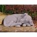 Nichols Bros. Stoneworks Sleeping Curled Puppy Statue Concrete in Brown | 6 H x 17 W x 12 D in | Wayfair GNPUPSC-DW