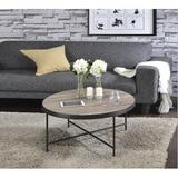 17 Stories Kamelya Coffee Table Wood/Metal in Brown/Gray/White | 16 H x 32 W x 16 D in | Wayfair E748A809DD0940B09BA57851A15AD01C