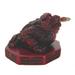 Bungalow Rose Money Frog Figurine Resin in Red | 2 H x 3 W x 2 D in | Wayfair E3E43F9C5BCE4676940EF5815A6C0C67