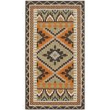 Brown/Green 24 x 0.25 in Area Rug - Union Rustic Northpoint Oriental Orange/Green/Brown Indoor/Outdoor Area Rug | 24 W x 0.25 D in | Wayfair