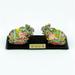 Bungalow Rose Feng Shui Pair of Elephant Figurine Resin in Gray/Green/Yellow | 2 H x 6 W x 2 D in | Wayfair 8AAFD79949514B96848BCBF95AB78230