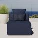 Modway Saybrook Outdoor Patio Upholstered Sectional Sofa Armless Chair in Blue | 25.5 H x 34.5 W x 29.5 D in | Wayfair EEI-4209-NAV