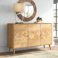 Corrigan Studio® 56" Wide Mango Wood Sideboard Wood in Brown | 35 H x 56 W x 18 D in | Wayfair D4BC68DC8AAF4852B64D72BB61EB0B2B