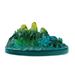 Dakota Fields Rhinoceros & Elephant in Natural Habitat Sculpture Resin in Gray/Green | 4 H x 8 W x 6 D in | Wayfair