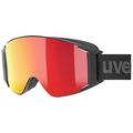uvex Unisex-Adult, G.Gl 3000 TOP Ski Goggles, Black Mat/Red-Clear, One Size