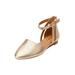 Extra Wide Width Women's The Paris Flat by Comfortview in Gold (Size 12 WW)